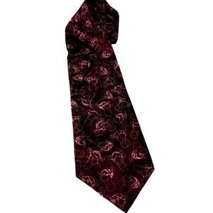 Vintage Disney Mickey Inc. Tigger Tie 100% Silk Burgundy Red New